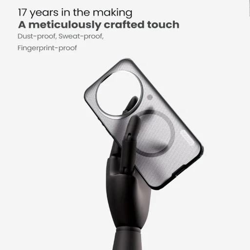 Nillkin Super Frosted PRO Magnetický zadný kryt na Xiaomi 17 Ultra Priehľadná čierna - 4