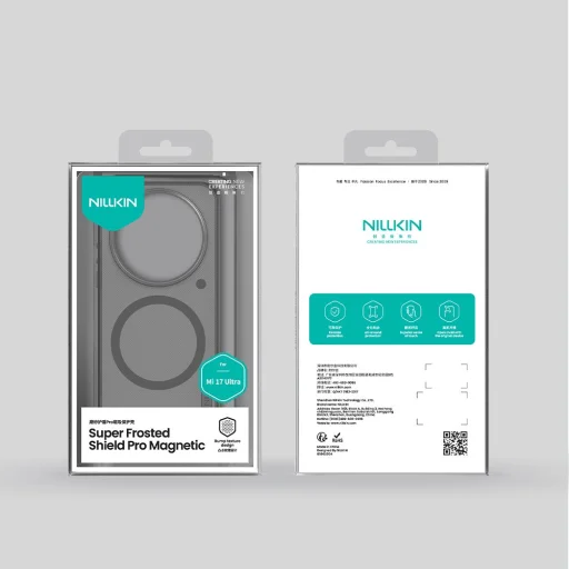 Nillkin Super Frosted PRO Magnetický zadný kryt na Xiaomi 17 Ultra Priehľadná čierna - 7