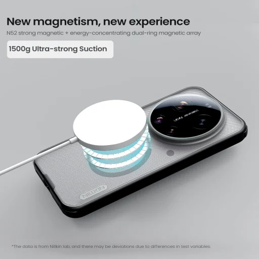 Nillkin Super Frosted PRO Magnetický zadný kryt na Xiaomi 17 Ultra Priehľadná čierna - 3