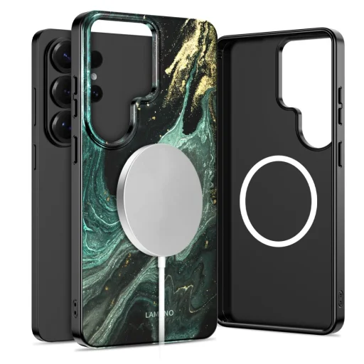 Samsung Galaxy S26 Ultra Tech-protect Lamano Magsafe Aura zelené puzdro - 2