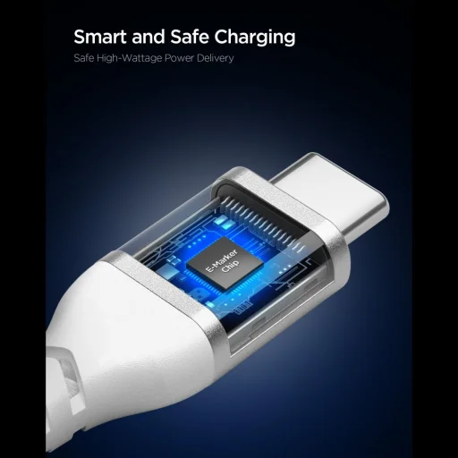 Spigen EB10010CCA Essential Type-C kábel 100W 100cm biely - 3