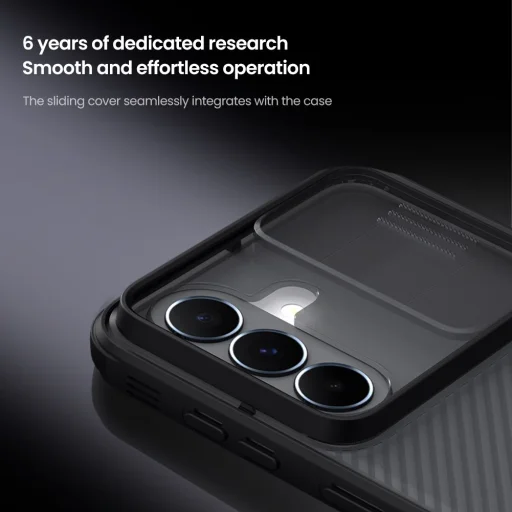 Nillkin CamShield PRO odolný kryt pre Samsung Galaxy A37 priehľadná čierna - 3