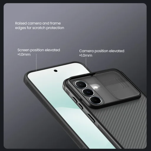 Nillkin CamShield PRO odolný kryt pre Samsung Galaxy A37 priehľadná čierna - 4