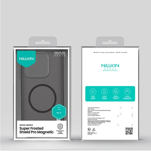 Nillkin Super Frosted PRO magnetický zadný kryt pre Xiaomi 17 priehľadná čierna - 7