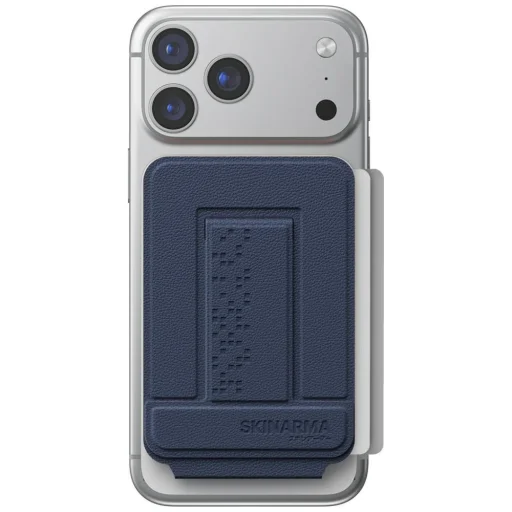 iPhone Skinarma Axis magnetický skladací stojan s držiakom na karty – modrý - 1