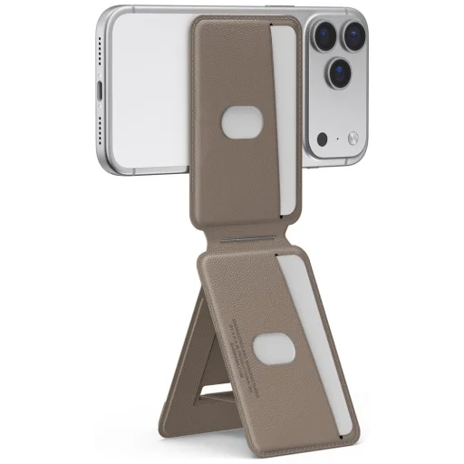 iPhone Skinarma Axis magnetický skladací tripod a držiak na karty Khaki - 3