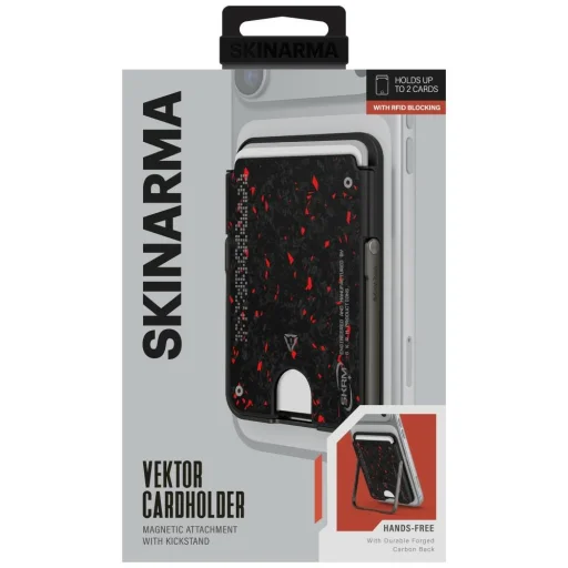 Skinarma Vektor Magnetic Smart peňaženka so stojanom čierna - 5