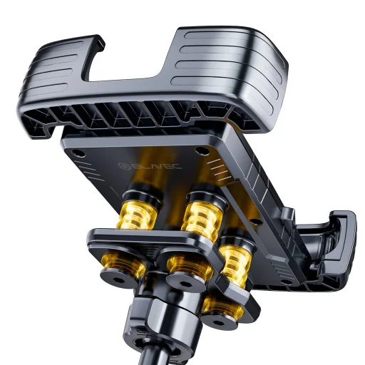 Držiak na telefón na bicykel/motorku Blavec BV-04 Velo na riadidlá so systémom tlmenia nárazov (BV04-SAHB) čierny - 4