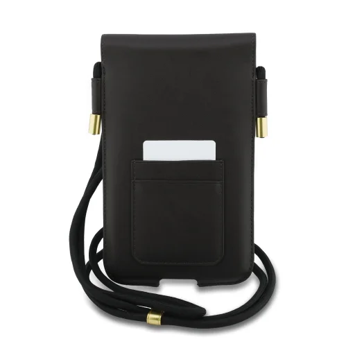 Lacoste PVC Blend Monogram Puzdro na Telefón s Kovovým Logom XL Hnedé - 2