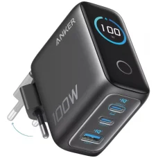 Anker Smart Display sieťová nabíjačka, 100W, 5A, 1 x USB-A - 2 x USB-C, s USB-C káblom, sivá B121BGZ1