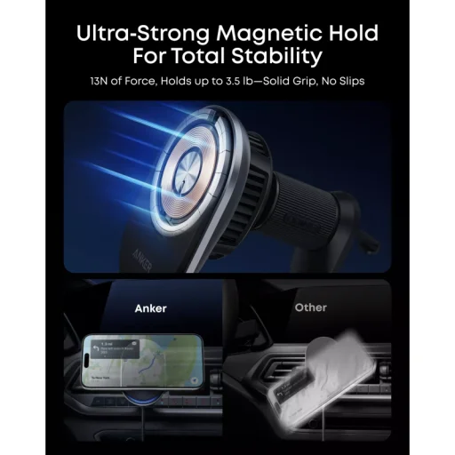 Anker Prime MagGo AirCool bezdrôtová nabíjačka do auta, 25W, čierna (B2933H11) - 5