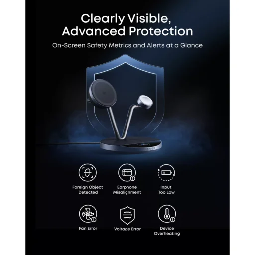 Anker Prime MagGo AirCool 3in1 bezdrôtová nabíjačka, 25W, čierna B25X7G11 - 7