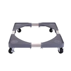 Zilan ZLN1642 nastaviteľný podstavec pod sporák / chladničku / práčku, kolieska s aretačným mechanizmom, 65 cm, max. do 300 kg, sivý