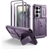 Samsung Galaxy S26 Ultra Dexnor 360 nárazuvzdorné puzdro s výklopným stojanom a ochranou fotoaparátu fialové thumbnail