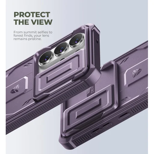 Samsung Galaxy S26 Ultra Dexnor 360 ütésálló tok kihajtható állvánnyal és kameravédővel lila - 7