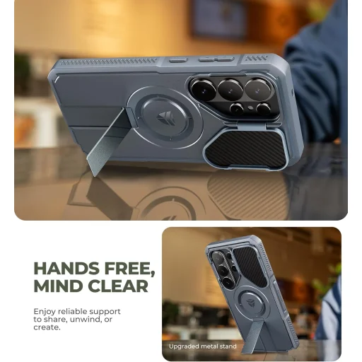 Samsung Galaxy S26 Ultra Dexnor 360 fokos tok kameravédelem, állvány kék, ütésálló - 2