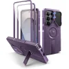 Samsung Galaxy S26 Ultra Dexnor 360-stupňové puzdro, ochrana fotoaparátu, stojan, fialové, nárazuvzdorné thumbnail