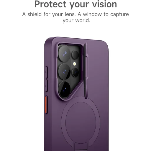 Samsung Galaxy S26 ULTRA SURITCH Magsafe puzdro, vyklápací stojan, ochrana fotoaparátu, fialové, nárazuvzdorné - 5