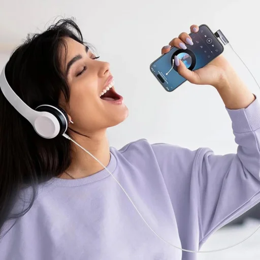 UGREEN CM460 (20194) zahnutý USB-C - 3,5 mm audio adaptér, sivý - 5