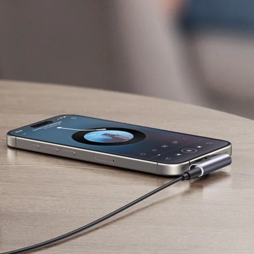 UGREEN CM460 (20194) zahnutý USB-C - 3,5 mm audio adaptér, sivý - 6