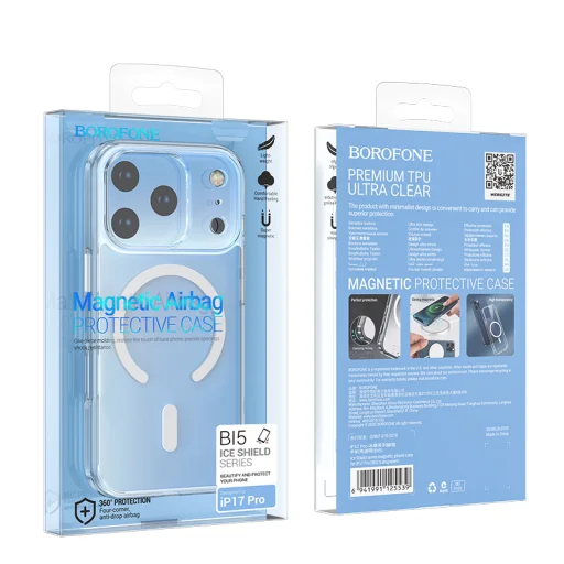 Borofone Case BI5 Ice Shield magnetické puzdro na iPhone 17 Pro priehľadné - 10