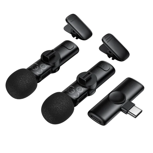 Borofone Lavalier bezdrôtový mikrofón BFK16A Winner Type C čierny - 2 kusy - 6