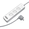 Borofone predlžovací kábel BAC9 - 3 zásuvky 240V + 3xUSB + Type C - PD 20W 2 metre čierny thumbnail
