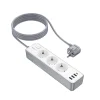 Borofone predlžovací kábel BAC9 - 3 zásuvky 240V + 3xUSB + Type C - PD 20W 2 metre čierny thumbnail