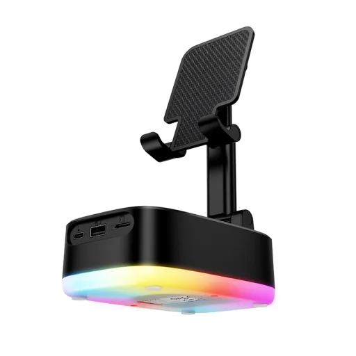 Borofone prenosný Bluetooth reproduktor BR200 Marea 3 v 1 s držiakom na telefón a 1500mAh powerbankou, čierny - 3