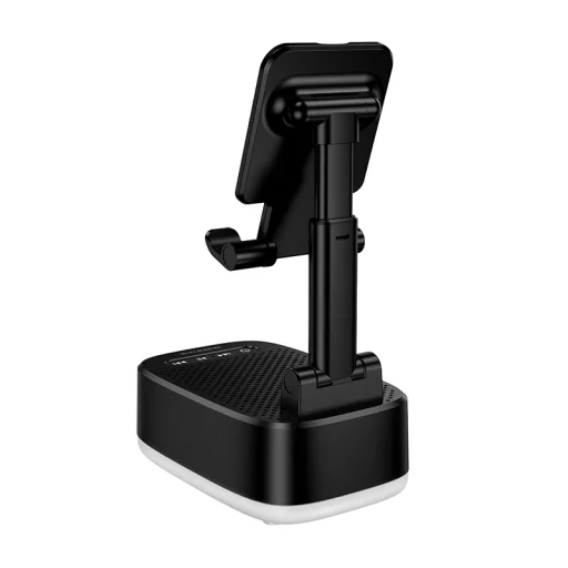 Borofone prenosný Bluetooth reproduktor BR200 Marea 3 v 1 s držiakom na telefón a 1500mAh powerbankou, čierny - 4