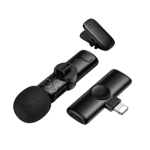 Borofone BFK16 Winner bezdrôtový lavalier mikrofón Lightning čierny - 6