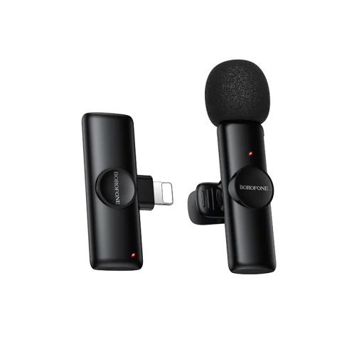 Borofone BFK16 Winner bezdrôtový lavalier mikrofón Lightning čierny - 1