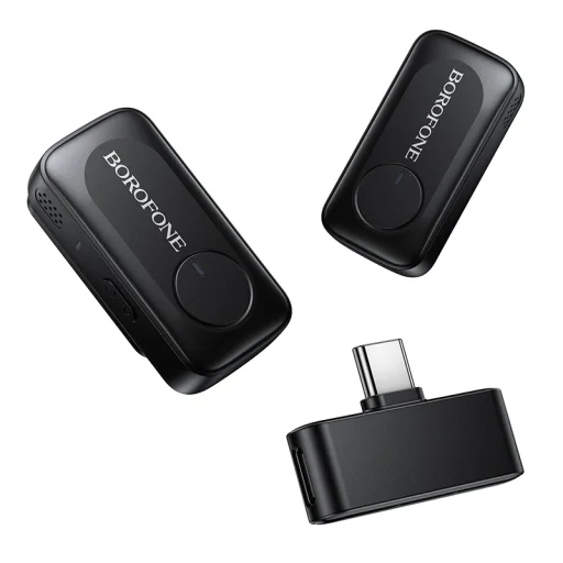 Borofone Lavalier bezdrôtový mikrofón BFK17 Lemai Type C čierny - 2 ks - 4
