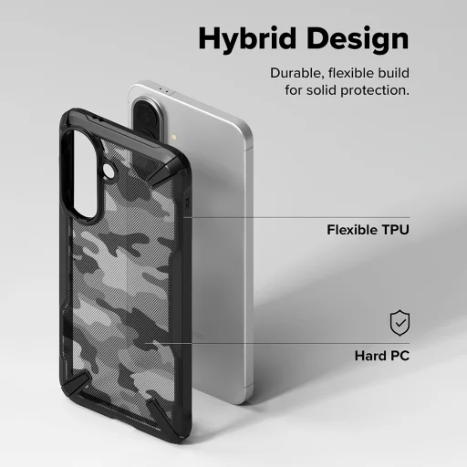 Ringke - Fusion X - Samsung Galaxy A57 5G - puzdro Camo Black - 6