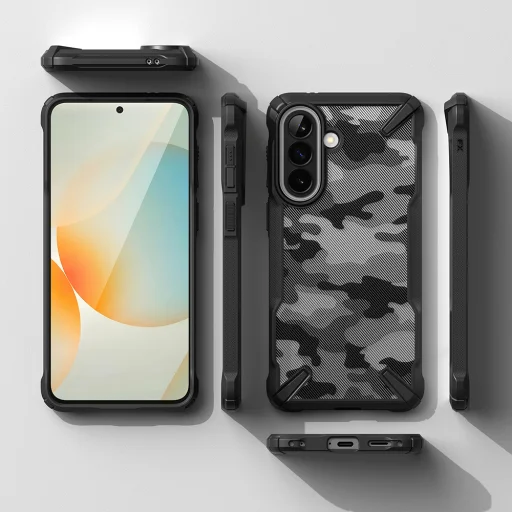 Ringke - Fusion X - Samsung Galaxy A57 5G - puzdro Camo Black - 7
