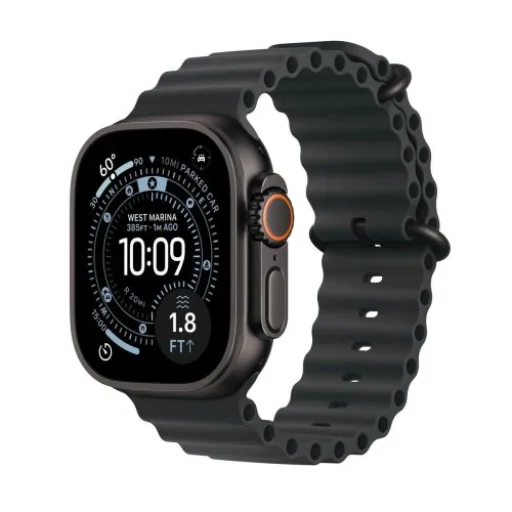 Apple Watch Ultra 3 (2025) GPS + Cellular 5G 49mm Fekete Titán Tok Fekete Óceán Szíjjal EU MF0J4 - 1