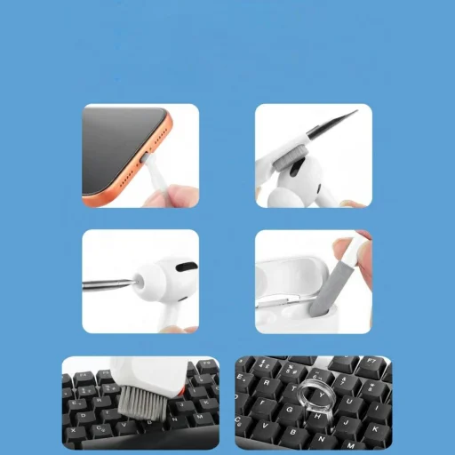 4smarts Multifunkčná čistiaca súprava 10 v 1 pre telefóny a zariadenia, biela - 7