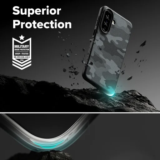 Ringke - Onyx - Samsung Galaxy A57 5G - Camo Black puzdro - 5