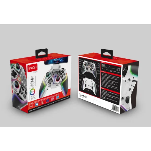 iPega 9666HH Bluetooth RGB herný ovládač pre Android/iOS/PS3/PS4/PC/Nintendo Switch, sivý, poškodený obal - 4