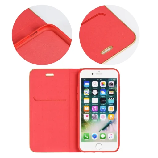 Samsung A72 4G Forcell Luna Gold fliptok piros - 5