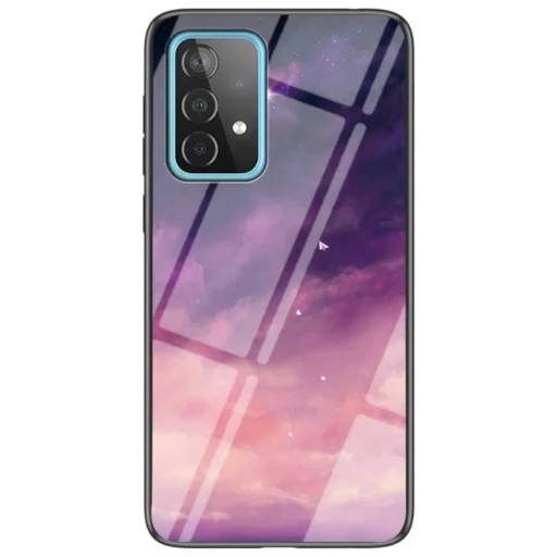 Starry Sky TPU + PC tok Samsung A52 5G / A52 4G Starry Sky mintával lila színben - 1