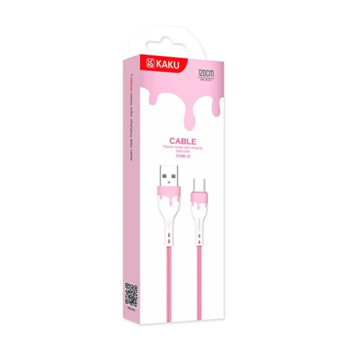 KAKU USB / USB Type-C kábe 3.2A gyorstöltéssel 1.2m (KSC-271) pink - 4