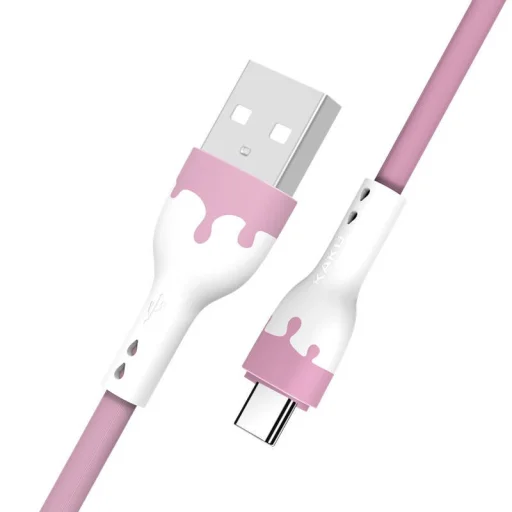 KAKU USB / USB Type-C kábe 3.2A gyorstöltéssel 1.2m (KSC-271) pink - 1