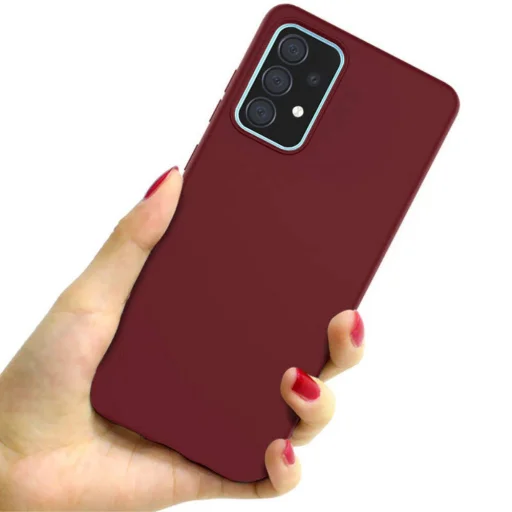 Matt gél tok SAMSUNG GALAXY A52 4G / 5G burgundy - 3