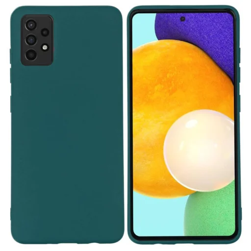 Matt gél tok SAMSUNG GALAXY A52 4G / 5G sötétzöld - 1