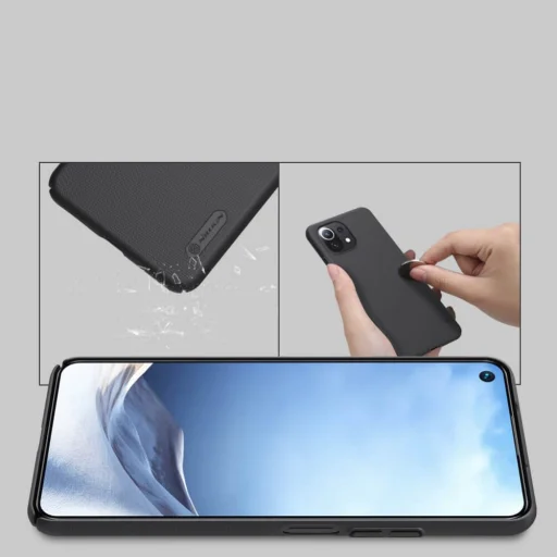 Xiaomi Mi 11 Lite/ Mi 11 Lite 5G Nillkin Frosted Shield tok fekete - 2