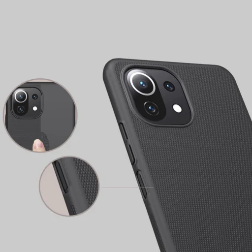 Xiaomi Mi 11 Lite/ Mi 11 Lite 5G Nillkin Frosted Shield tok fekete - 3