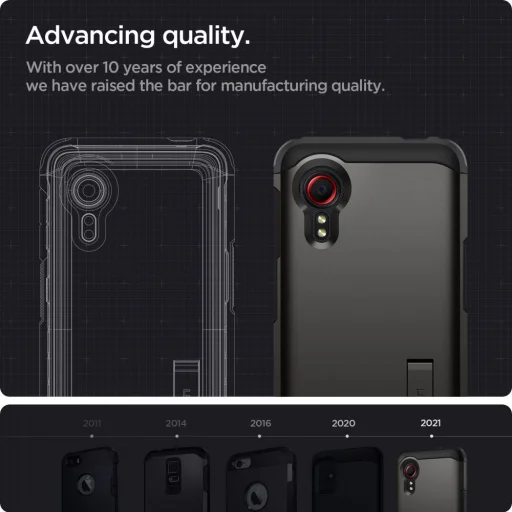 Spigen Tough Armor tok kihajtható támasszal Samsung XCOVER 5 Gunmetal (ACS02862) - 10