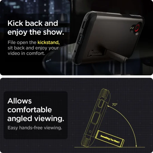 Spigen Tough Armor tok kihajtható támasszal Samsung XCOVER 5 Gunmetal (ACS02862) - 13