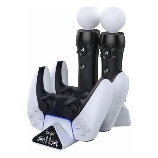 iPega P5011 PS5/PSMove kontroller töltő állomás fehér - 1